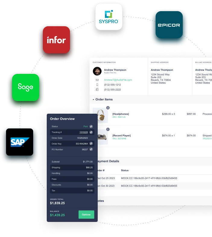 Payment Hub mockup.