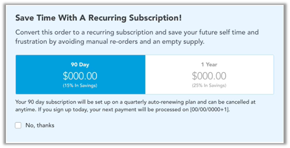 subscription upsell