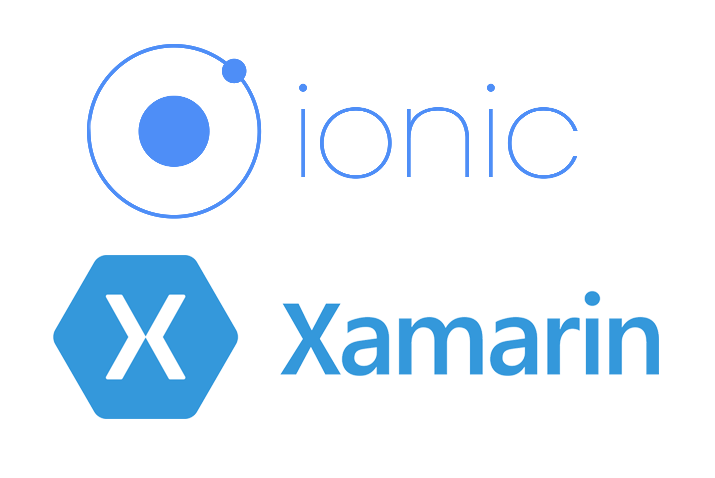 Ionic and Xamarin logos