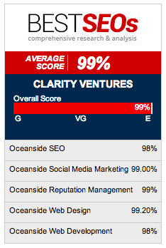 Clarity receives high scores across the board for their online marketing services