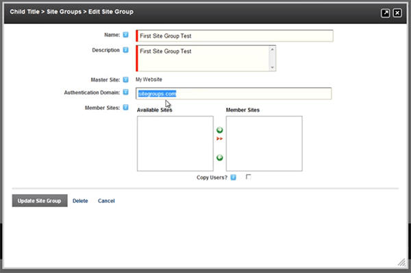 DotNetNuke Site Groups