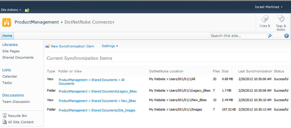 DotNetNuke Sharepoint Connector